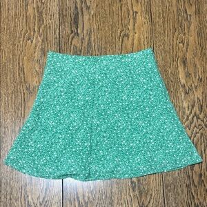 OAK + FORT Green Floral Midi Skirt